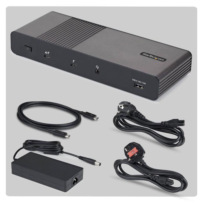 StarTech.com 206UE-TB5USB4DOCK base para portátil y replicador de puertos Alámbrico Thunderbolt 5 Negro, Gris — imagen 5 de 26