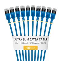 StarTech.com 6ASTP34BLS15CM10PK cable de red Azul 0,15 m Cat6a U/FTP (STP) Alrededor