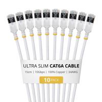 StarTech.com 6ASTP34WHS15CM10PK cable de red Blanco 0,15 m Cat6a U/FTP (STP) Alrededor, ver imagen 7 de 12