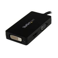 StarTech.com Adaptador Conversor DisplayPort a VGA DVI o HDMI - Convertidor A/V 3 en 1 para viajes