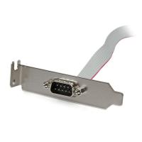 StarTech.com Adaptador de 0.4m Header Cabezal Bracket Serie Serial DB9 RS232 a IDC 10 Pines Placa Base Perfil Bajo