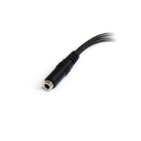 StarTech.com Adaptador Divisor de Auriculares 2x Mini-Jack 3,5mm 3 pines a Mini-Jack 4 pines