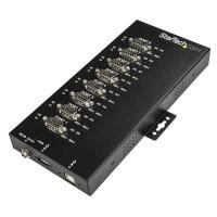 StarTech.com Adaptador Hub Serie de 8 Puertos USB a RS232/RS485/RS422 - Ladrón Industrial Convertidor USB 2.0 a DB9 Serial - IP30 - de Montaje en Carril DIN - Protección ESD de 15kV