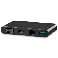 StarTech.com Adaptador Multipuertos USB-C 4K con HDMI, VGA, Ethernet Gigabit y USB 3.0 - Mini Docking Station USB Tipo C de Viajes a HDMI de 4K o VGA 1080p - Replicador de Puertos USBC