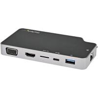 StarTech.com Adaptador Multipuertos USB C - Docking Station USB 3.1 Tipo C a Vídeo HDMI de 4K o VGA - PD Pass-through de 100W - Hub Ladrón USB de 2 Puertos - 10Gbps - Lector MicroSD - GbE