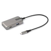 StarTech.com Adaptador Multipuertos USB C - USB-C a HDMI 2.0 4K 60Hz, PD con Paso de 100W - Hub USB de 3 Puertos de 10Gbps - Mini Docking Station USB Tipo C Portátil - Cable de 25cm