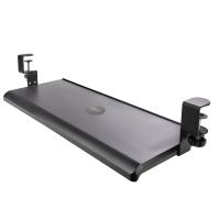 StarTech.com Bandeja Deslizante de Teclado para Debajo del Escritorio, Soporte de Mordaza, 2kg, Bandeja para Teclado, Soporte para Ratón, Ajuste de Altura (100, 120, or 140mm)