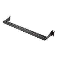 StarTech.com Barra 1U de Amarre Horizontal para Gestión de Cables en Rack - para Racks de 19'' - Profundidad Ajustable - Guía Horizontal para Paneles de Parcheo / Switches / PDUs