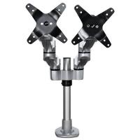 StarTech.com Brazo Articulado Prémium para Dos Monitores de hasta 30'' - Soporte VESA de Altura Ajustable - Montaje Mordaza/Ojal en Escritorio - con Rotación, Inclinación y Giro - Plata