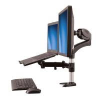 StarTech.com Brazo para un Monitor - Base para Ordenador Portátil con Ajuste de Altura de un Toque