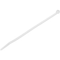 StarTech.com Bridas de 20cm para cables - 4 mm de ancho, 55 mm de diámetro, soportan 22 kg de tensión, de nylon, cierre automático y punta curva, 94V-2/UL, paquete de 100 - blancas