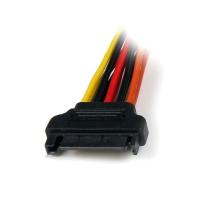 StarTech.com Cable 0,15m Adaptador Bifurcador Divisor Splitter Alimentación SATA Latching Cierre Pestillo - 2x Hembra