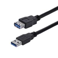 StarTech.com Cable 1m Extensión Alargador USB 3.0 SuperSpeed - Macho a Hembra USB A - Extensor - Negro