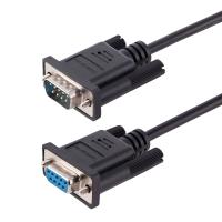 StarTech.com Cable 3m Serie RS232 para Módem Nulo, Crossover Cruzado Serial con Blindaje de Al-Mylar, Cable DB9 de Puerto COM Hembra a Macho Compatible con Dispositivos DTE