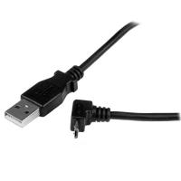 StarTech.com Cable Adaptador 1m USB A Macho a Micro USB B Macho Acodado en Ángulo hacia Arriba para Teléfono Móvil