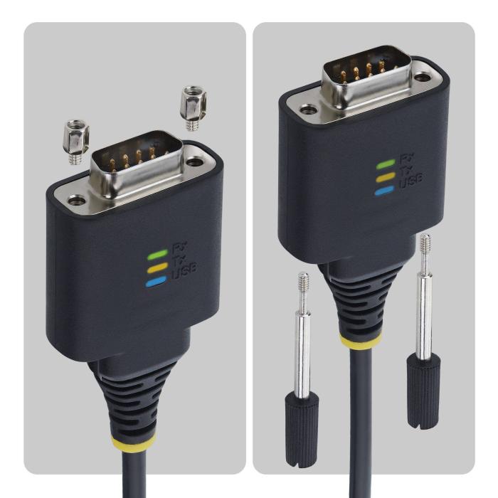 StarTech.com Cable Adaptador USB-C a Serie de 30cm - Chipset FTDI - Retención COM - Tipo C a RS232 DB9 Macho - LEDs de — imagen 9 de 12
