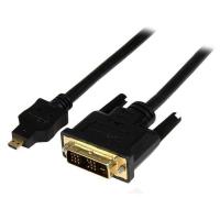 StarTech.com Cable de 1m Adaptador Conversor Micro HDMI a DVI-D para Tablet y Teléfono Móvil - Convertidor de Vídeo para Dispositivos Micro HDMI Tipo D a DVI-D Monoenlace