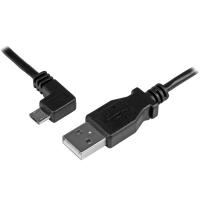 StarTech.com Cable de 1m Micro USB con conector acodado a la izquierda - Cable de Carga y Sincronización