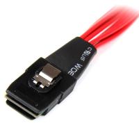 StarTech.com Cable de 50cm SAS Serial Attached SCSI SFF 8087 a 4x SATA Datos y Corriente Alimentación - Rojo