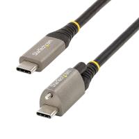 StarTech.com Cable de 50cm USB-C con Tornillo Superior de Fijación -10Gbps - Cable Tipo C USB 3.2 Gen 2 - con Carga por Entrega de Alimentación PD de 100W (5A), Modo Alt de DP