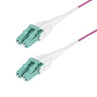 StarTech.com Cable de Fibra Óptica Multimodo OM4 LC a LC UPC de 5m - 50/125µm - 40G/100G - Violeta Érica - LOMMF/VCSE - Cable Uniboot de Fibra - Clasificación Riser OFNR