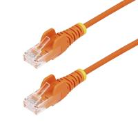 StarTech.com Cable de Red Ethernet CAT6 Delgado sin Enganches Naranja de 15m - Cable RJ45 Snagless Slim 28AWG - Alambre de Cobre Puro - PoE 100W - con Alivios de Tensión - LSZH - Probado con Fluke