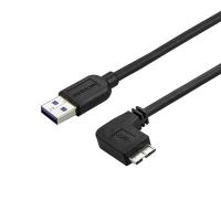 StarTech.com Cable delgado de 1m Micro USB 3.0 acodado a la derecha a USB A
