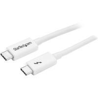 StarTech.com Cable Thunderbolt 3 Pasivo de 2m - 20Gbps - PD 100W - Vídeo 4K - Cable Thunderbolt - Certificado Thunderbolt - Compatible con USB4 / Modo Alt DP - Thunderbolt 4 - USB 3.2 - USB-C - Blanco
