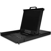 StarTech.com Consola KVM de 16 Puertos para Montaje en Rack con Cables de 1,8m - Teclado QWERTY - Conmutador KVM integrado con monitor LCD de 17'' - Switch KVM LCD 1U - OSD - 50000 MTBF