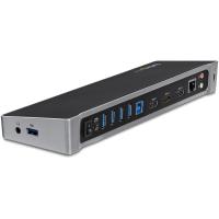 StarTech.com Docking Station USB 3.0 2x DisplayPort y HDMI 4K para 3 Monitores - Hub 5x USB-A (1x Fast Charge) - Audio de 3,5mm - Red GbE - Replicador de Puertos USB-A - Mac y Windows