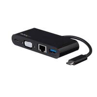 StarTech.com Docking Station USB-C para Portátiles - Mini Replicador de Puertos para Monitor VGA 1080p - Entrega de Alimentación de 60W Passthrough - USB 3.1 Gen 1 Tipo-A 5Gbps, Gigabit Ethernet - Adaptador Multipuertos USB Tipo C
