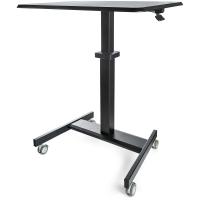 StarTech.com Escritorio Móvil de Pie - Carrito Mesa Portátil Ajustable de Pie Ergonómica con Ruedas - Estación de Trabajo Rodante para Ordenador o Portátil - con Ajuste de un Toque - para Profesores o Estudiantes