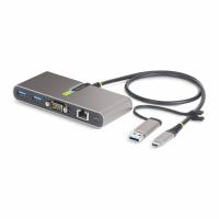 StarTech.com Hub Ladrón USB-C de 2 Puertos USB-A de 5Gbps con Red RJ45 Ethernet Gigabit y Puerto Serie DB9 RS232 FTDI - Concentrador USB - Entrega de Alimentación PD de 100W de Paso