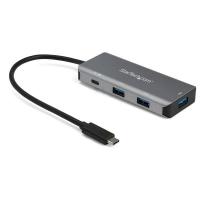 StarTech.com Hub Ladrón USB-C de 4 Puertos (10Gbps) - 3 Puertos USB-A y 1 Puerto USB-C - Entrega de Alimentación para Carga de 100W Passthrough - Mini Adaptador Concentrador Tipo C USB 3.2 Gen 2 para Portátil - Compatible con TB3