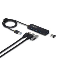 StarTech.com Hub USB-A de 4 Puertos - 5 Gbps - Ladrón USB Alimentado por el Bus USB - Concentrador de 4 Puertos - Plástico PCR - Cable de 61cm - Hub Universal Serial Bus para Portátil