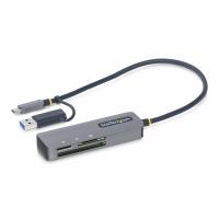StarTech.com Lector USB 3.0 de Tarjetas de Memoria Flash SD CompactFlash y microSD - Grabador USB-C de Tarjetas de Memoria - Lector USB Tipo C de Tarjetas SD CF microSD con Adaptador USB-A Integrado