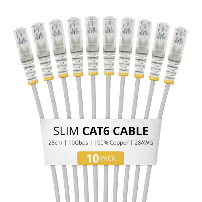 StarTech.com N6PAT25CMGRS10PK cable de red Gris 0,25 m Cat6 U/UTP (UTP) — imagen 6 de 10