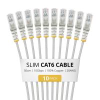 StarTech.com N6PAT50CMGRS10PK cable de red Gris 0,5 m Cat6 U/UTP (UTP)