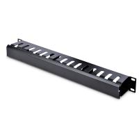 StarTech.com Panel Canaleta 1U de Gestión de Cables para Rack de Conductos Horizontales con Tapa - Conducto de Cables para Rack de Servidores - Organizador/Gestor de Cables para Rack
