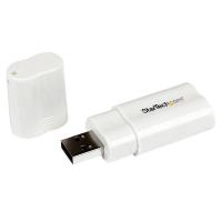 StarTech.com Tarjeta de Sonido Estéreo USB Externa Adaptador Conversor - Blanco