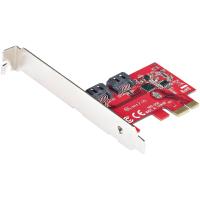 StarTech.com Tarjeta PCIe SATA - Tarjeta PCI Express Controladora de 2 Puertos SATA de 6Gbps - de Perfil Completo o Bajo - Tarjeta Adaptadora PCI Express a SATA - ASM1061 sin RAID