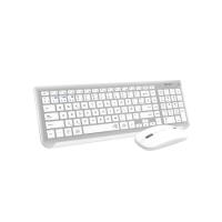 SUBBLIM Teclado con Ratón Bluetooth + 2.4G Combo Dual Prestige Extendido Plata/Blanco