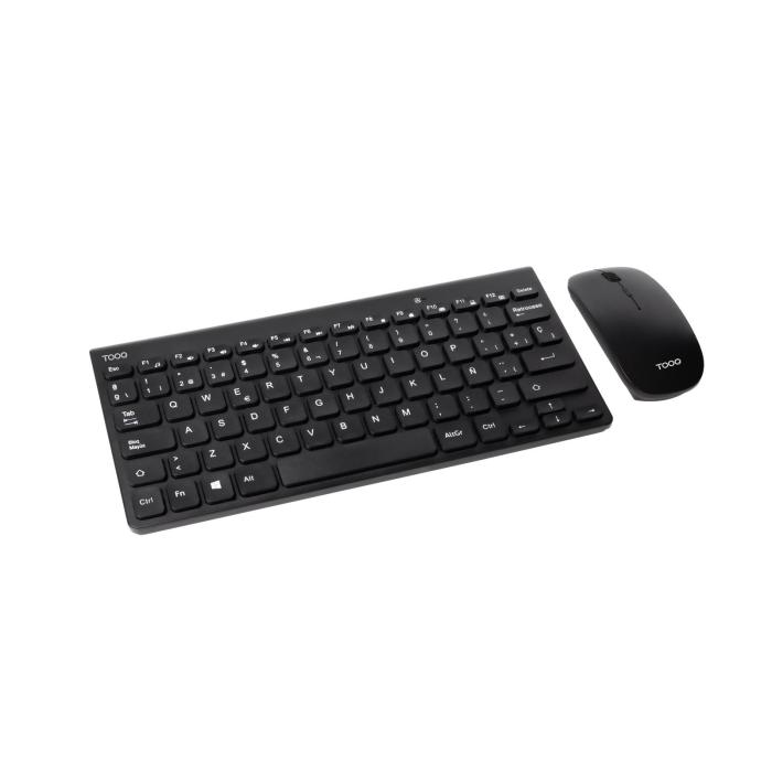 TooQ Teclado compacto + Ratón slim inalámbrico, Negro — imagen 6 de 10