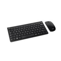 TooQ Teclado compacto + Ratón slim inalámbrico, Negro