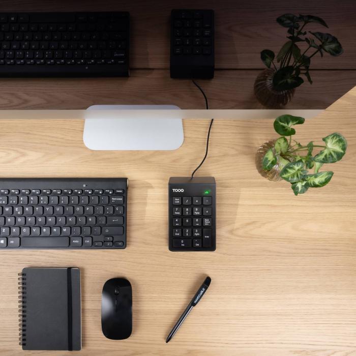 TooQ Teclado numérico USB, 19 teclas, Negro — imagen 9 de 10