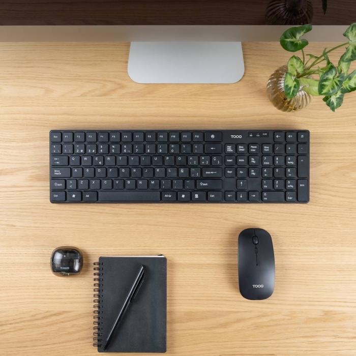 TooQ Teclado + Ratón slim inalámbricos, Negro — imagen 4 de 10