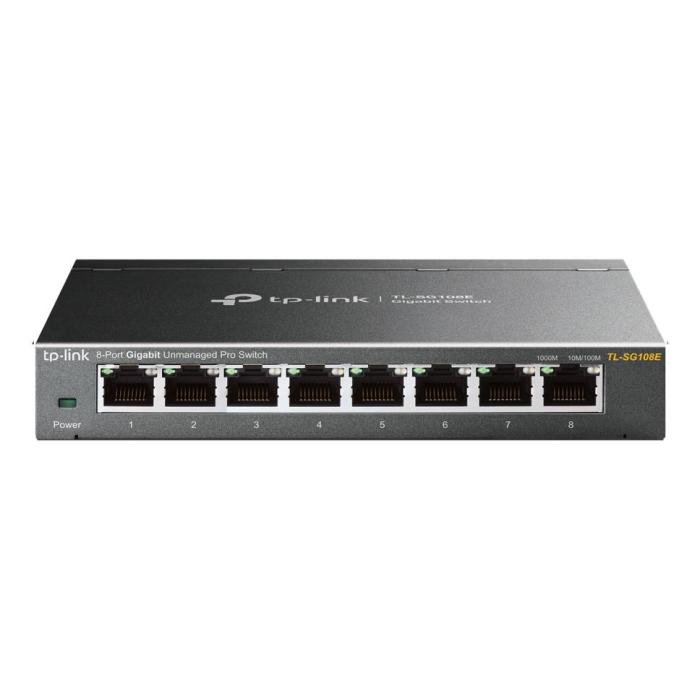 TP-Link TL-SG108E switch Gestionado L2 Gigabit Ethernet (10/100/1000) Negro — imagen 4 de 6