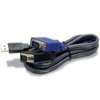 Trendnet 2.8m USB/VGA KVM 2.8m Negro cable para video, teclado y ratón (kvm)