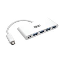 Tripp Lite U460-004-4A-C hub de interfaz USB 3.2 Gen 1 (3.1 Gen 1) Type-C 5000 Mbit/s Blanco