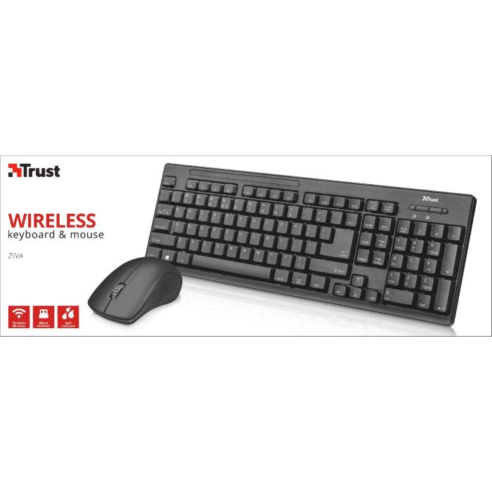 Trust Ziva teclado Ratón incluido Universal RF inalámbrico Español Negro — imagen 9 de 9